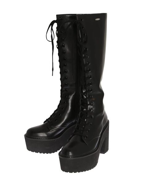 EATME（イートミー）の「レースアップロングブーツ（ブーツ・レディース・ブラック・S/M/L）」の22枚目の写真