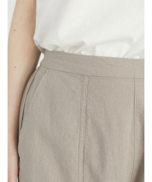 Green　Parks（グリーンパークス）の「ベルギーリネンブレンド スリットパンツ＊（その他パンツ・レディース・ピンク/モカ/チャコールグレー/ベージュ・FREE）」の8枚目の写真