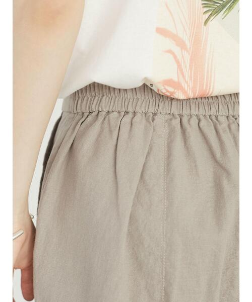 Green　Parks（グリーンパークス）の「ベルギーリネンブレンド スリットパンツ＊（その他パンツ・レディース・ピンク/モカ/チャコールグレー/ベージュ・FREE）」の10枚目の写真