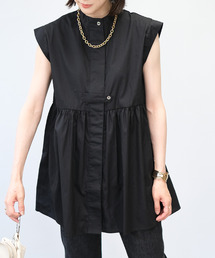 ＡＮＤＪ | フレンチスリーブギャザー切替ブラウス(シャツ/ブラウス)