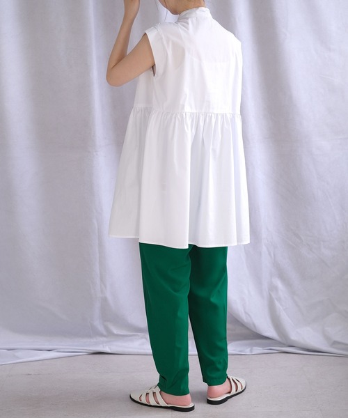 ＡＮＤＪ（アンドジェイ）の「フレンチスリーブギャザー切替ブラウス（シャツ/ブラウス・レディース・ホワイト/ブラック/マスタード・M）」の10枚目の写真