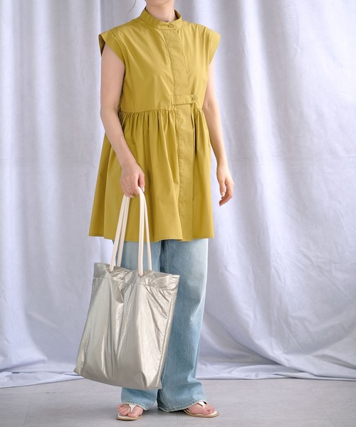 ＡＮＤＪ（アンドジェイ）の「フレンチスリーブギャザー切替ブラウス（シャツ/ブラウス・レディース・ホワイト/ブラック/マスタード・M）」の12枚目の写真