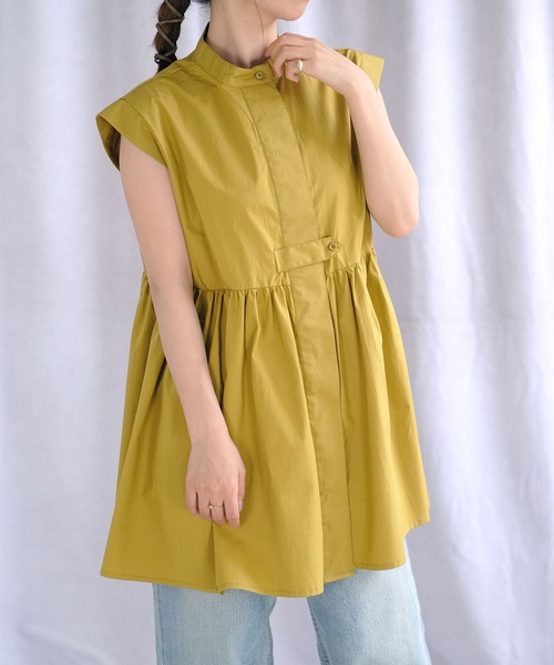 ＡＮＤＪ（アンドジェイ）の「フレンチスリーブギャザー切替ブラウス（シャツ/ブラウス・レディース・ホワイト/ブラック/マスタード・M）」の15枚目の写真