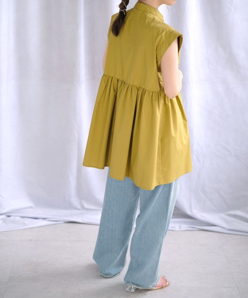 ＡＮＤＪ（アンドジェイ）の「フレンチスリーブギャザー切替ブラウス（シャツ/ブラウス・レディース・ホワイト/ブラック/マスタード・M）」の17枚目の写真