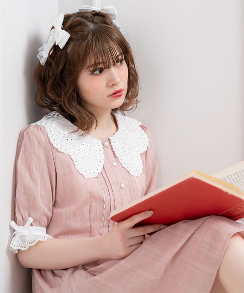 DearMyLove(ディアマイラブ)の「大きなレース襟コットンワンピース(ワンピース・レディース・グレー系その他/グレー/ブラック/ピンク/ピンク系その他/ブラック系その他・LARGE/X-LARGE/MEDIUM/XX-LARGE)」の19枚目の写真