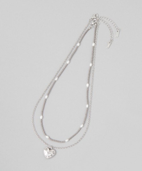 JEANASIS（ジーナシス）の「BEADS/HEARTネックレス/951704（ネックレス・レディース・ゴールド/シルバー・FREE）」の2枚目の写真