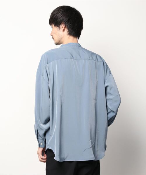 JOHN'S CLOSET(ジョンズクローゼット)の「【i】ポリ無地バンドカラー長袖シャツ(シャツ/ブラウス・メンズ・モカ/ホワイト/グリーン/ブルー系その他・X-LARGE/MEDIUM/LARGE)」の6枚目の写真