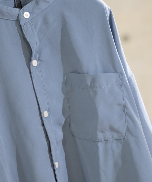 JOHN'S CLOSET(ジョンズクローゼット)の「【i】ポリ無地バンドカラー長袖シャツ(シャツ/ブラウス・メンズ・モカ/ホワイト/グリーン/ブルー系その他・X-LARGE/MEDIUM/LARGE)」の9枚目の写真