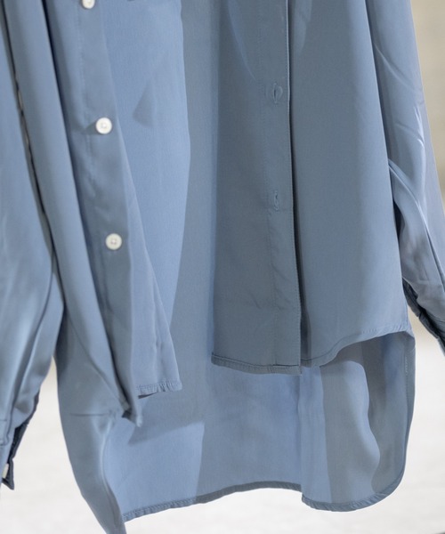 JOHN'S CLOSET(ジョンズクローゼット)の「【i】ポリ無地バンドカラー長袖シャツ(シャツ/ブラウス・メンズ・モカ/ホワイト/グリーン/ブルー系その他・X-LARGE/MEDIUM/LARGE)」の11枚目の写真