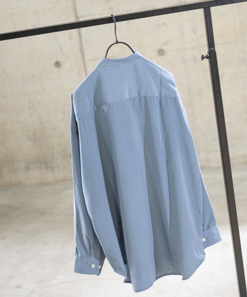 JOHN'S CLOSET(ジョンズクローゼット)の「【i】ポリ無地バンドカラー長袖シャツ(シャツ/ブラウス・メンズ・モカ/ホワイト/グリーン/ブルー系その他・X-LARGE/MEDIUM/LARGE)」の14枚目の写真