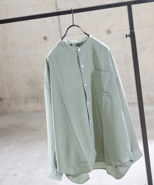 JOHN'S CLOSET(ジョンズクローゼット)の「【i】ポリ無地バンドカラー長袖シャツ(シャツ/ブラウス・メンズ・モカ/ホワイト/グリーン/ブルー系その他・X-LARGE/MEDIUM/LARGE)」の17枚目の写真