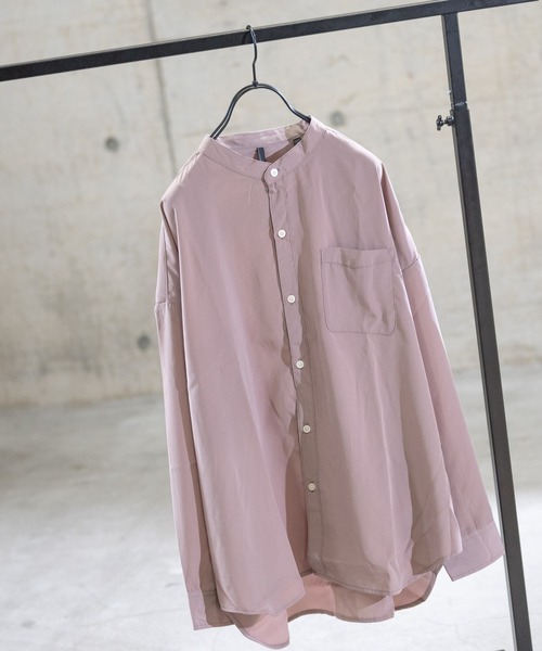 JOHN'S CLOSET(ジョンズクローゼット)の「【i】ポリ無地バンドカラー長袖シャツ(シャツ/ブラウス・メンズ・モカ/ホワイト/グリーン/ブルー系その他・X-LARGE/MEDIUM/LARGE)」の16枚目の写真