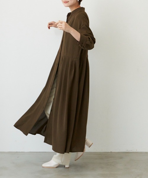 AIC.（エーアイシー）の「ウエストタックシャツワンピース（ワンピース・レディース・ブラック/ブラウン/カーキ/モカ・FREE）」の6枚目の写真