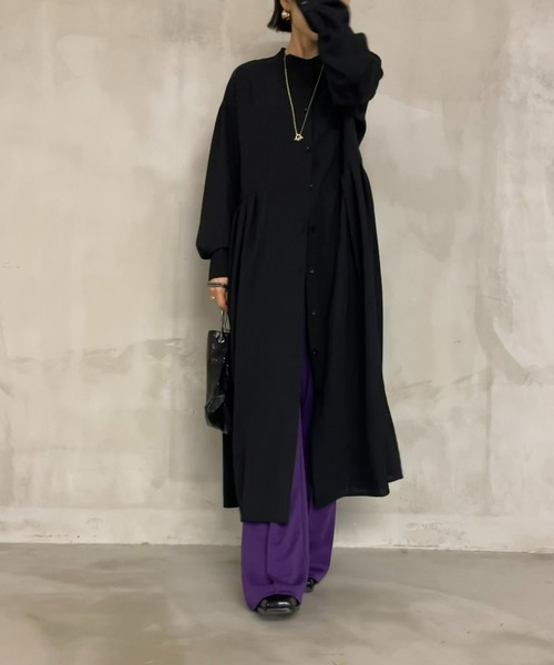 AIC.（エーアイシー）の「ウエストタックシャツワンピース（ワンピース・レディース・ブラック/ブラウン/カーキ/モカ・FREE）」の12枚目の写真