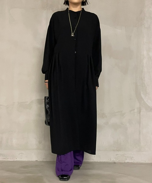 AIC.（エーアイシー）の「ウエストタックシャツワンピース（ワンピース・レディース・ブラック/ブラウン/カーキ/モカ・FREE）」の13枚目の写真