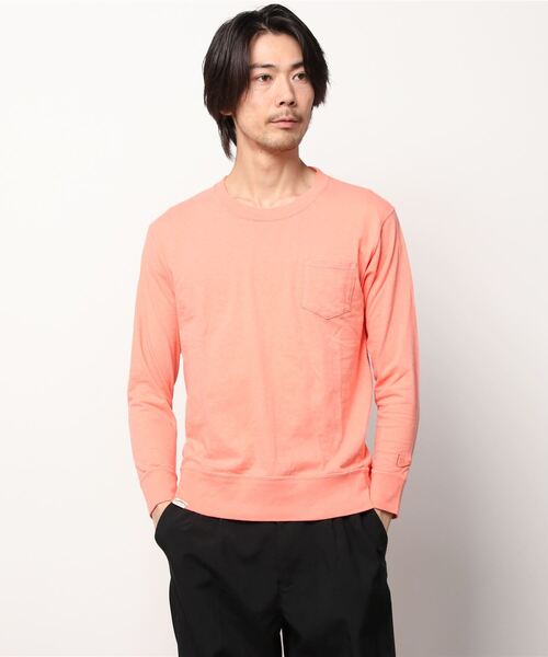 JAPAN BLUE JEANS(ジャパンブルージーンズ)の「コートジボワールコットン ロングTシャツ(Tシャツ/カットソー・メンズ・ホワイト/ネイビー/サーモンピンク・XS/L/M/S)」の3枚目の写真