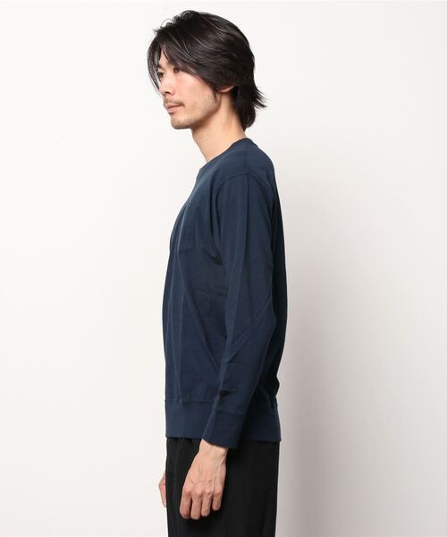 JAPAN BLUE JEANS(ジャパンブルージーンズ)の「コートジボワールコットン ロングTシャツ(Tシャツ/カットソー・メンズ・ホワイト/ネイビー/サーモンピンク・XS/L/M/S)」の4枚目の写真