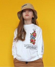 GROOVY COLORS | 天竺 HAMBURGER 長袖 ビッグ Tシャツ(Tシャツ/カットソー)