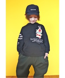 GROOVY COLORS | 天竺 HAMBURGER 長袖 ビッグ Tシャツ(Tシャツ/カットソー)