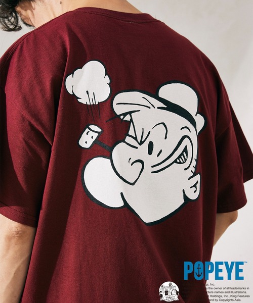 POPEYE(ポパイ)の「【POPEYE(TM)×relume】プリントTシャツ(Tシャツ/カットソー・メンズ・グレー/ブラック/ボルドー/ベージュ/ネイビー・LARGE/X-LARGE)」の5枚目の写真