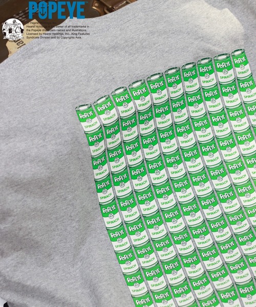 POPEYE（ポパイ）の「【POPEYE(TM)×relume】プリントTシャツ（Tシャツ/カットソー・メンズ・グレー/ブラック/ボルドー/ベージュ/ネイビー・LARGE/X-LARGE）」の21枚目の写真