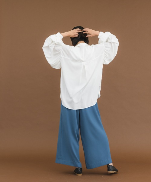 manana suerte(マニャーナスエルテ)の「ボリュームスリーブブラウス(シャツ/ブラウス・レディース・ホワイト/ブラック・FREE)」の5枚目の写真