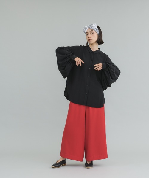 manana suerte(マニャーナスエルテ)の「ボリュームスリーブブラウス(シャツ/ブラウス・レディース・ホワイト/ブラック・FREE)」の18枚目の写真