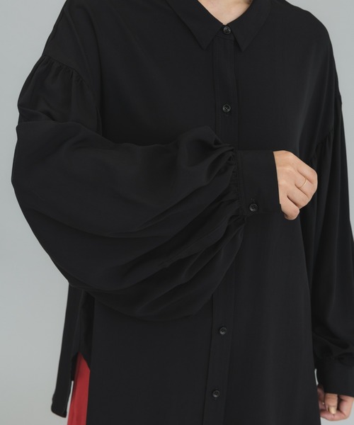 manana suerte(マニャーナスエルテ)の「ボリュームスリーブブラウス(シャツ/ブラウス・レディース・ホワイト/ブラック・FREE)」の7枚目の写真