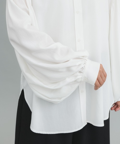 manana suerte(マニャーナスエルテ)の「ボリュームスリーブブラウス(シャツ/ブラウス・レディース・ホワイト/ブラック・FREE)」の14枚目の写真