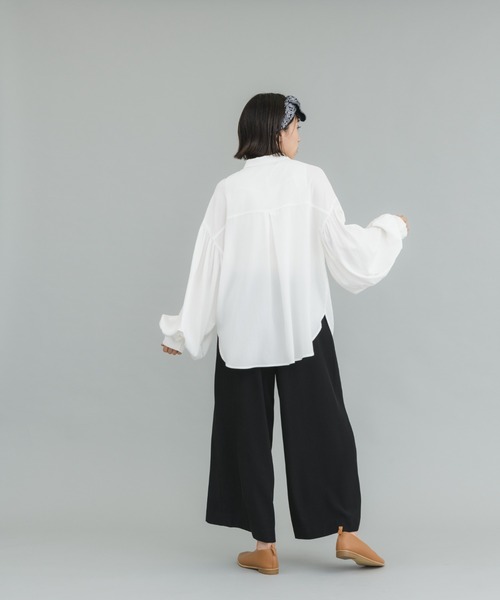 manana suerte(マニャーナスエルテ)の「ボリュームスリーブブラウス(シャツ/ブラウス・レディース・ホワイト/ブラック・FREE)」の6枚目の写真