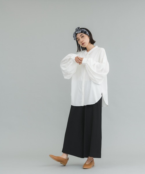 manana suerte(マニャーナスエルテ)の「ボリュームスリーブブラウス(シャツ/ブラウス・レディース・ホワイト/ブラック・FREE)」の11枚目の写真