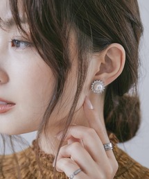一粒パール パーティーイヤリング