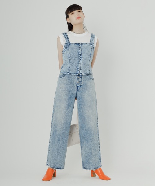 ADAM ET ROPE'(アダムエロペ)の「【セットアップ対応】サスティナブルデニムビスチェ(ベスト・レディース・ブルー系その他6・FREE)」の12枚目の写真