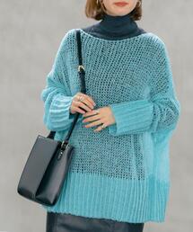 coen | ［洗える］ふわふわエアリークロップドニット(ニット/セーター)
