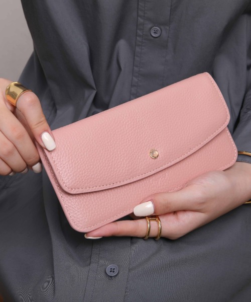 Ungrid（アングリッド）の「【Ungrid/アングリッド】牛革天然石ブローチ　フラップ長財布（財布・レディース・キャメル/ベージュ系その他/ワイン/カーキ/ピンク/グレー/ダークグリーン/ダークブルー/ブルー系その他/ミント/ターコイズブルー/ライトグリーン/アイボリー/ベージュ/ブラック/マスタード/オリーブ・FREE）」の16枚目の写真