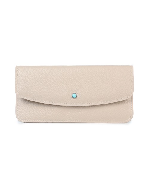 Ungrid（アングリッド）の「【Ungrid/アングリッド】牛革天然石ブローチ　フラップ長財布（財布・レディース・キャメル/ベージュ系その他/ワイン/カーキ/ピンク/グレー/ダークグリーン/ダークブルー/ブルー系その他/ミント/ターコイズブルー/ライトグリーン/アイボリー/ベージュ/ブラック/マスタード/オリーブ・FREE）」の18枚目の写真