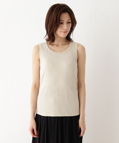 SHOO・LA・RUE（シューラルー）の「◆ランダムリブタンクトップ（タンクトップ・レディース・ブラック/アイボリー/グレー系その他/ナチュラル・01/02/03/04）」の5枚目の写真