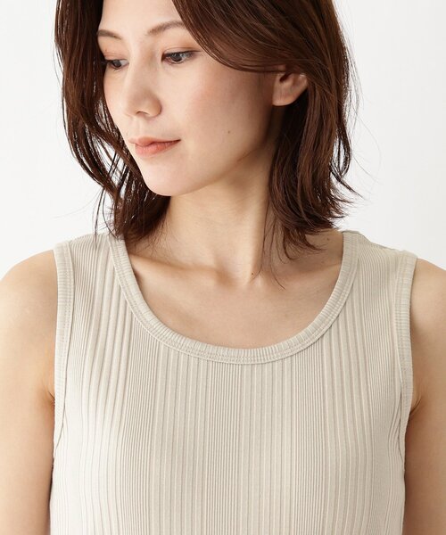 SHOO・LA・RUE（シューラルー）の「◆ランダムリブタンクトップ（タンクトップ・レディース・ブラック/アイボリー/グレー系その他/ナチュラル・01/02/03/04）」の8枚目の写真