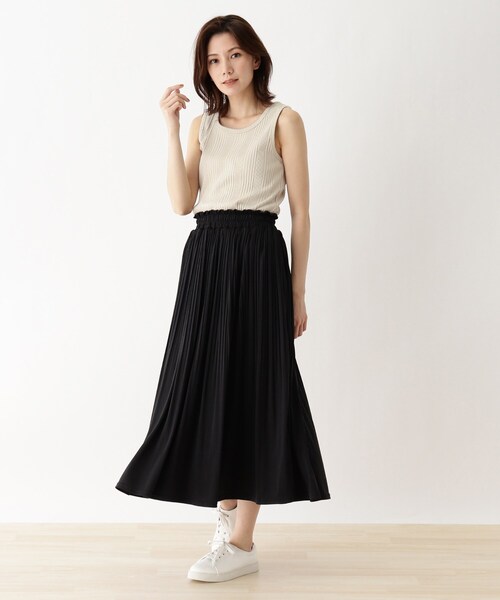 SHOO・LA・RUE（シューラルー）の「◆ランダムリブタンクトップ（タンクトップ・レディース・ブラック/アイボリー/グレー系その他/ナチュラル・01/02/03/04）」の14枚目の写真