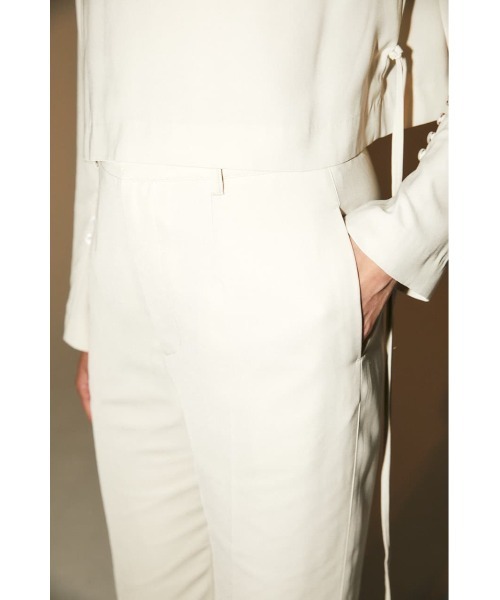 M_（エムアンダーバー）の「【M_】SIMPLE パンツ（スラックス・レディース・ピンク/ブラック/アイボリー・2/1）」の7枚目の写真