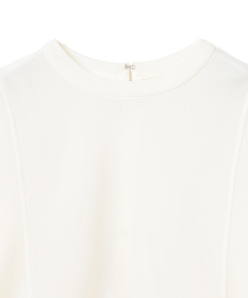 Ray BEAMS（レイビームス）の「Ray BEAMS / シアー ダンボール クルーネック プルオーバー（Tシャツ/カットソー・レディース・チャコールグレー/ホワイト・ONE SIZE）」の7枚目の写真