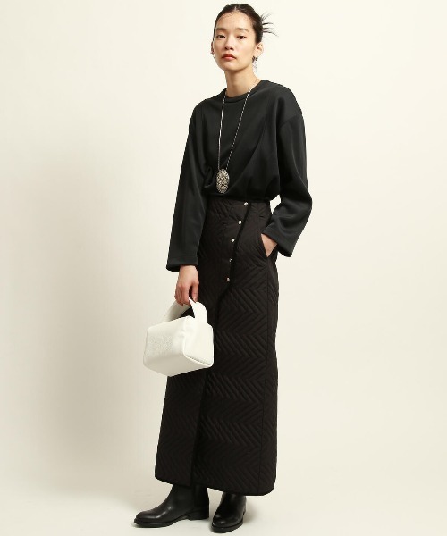 Ray BEAMS（レイビームス）の「Ray BEAMS / シアー ダンボール クルーネック プルオーバー（Tシャツ/カットソー・レディース・チャコールグレー/ホワイト・ONE SIZE）」の14枚目の写真