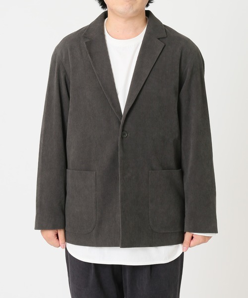 JOURNAL STANDARD relume（ジャーナルスタンダード　レリューム）の「TECH コーデュロイ WASHABLE ジャケット（テーラードジャケット・メンズ・ブラック/ブラウン/グレー・S/M/L）」の5枚目の写真