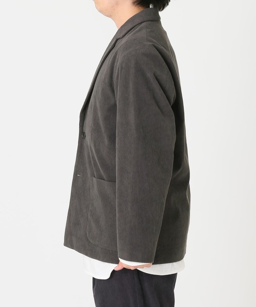JOURNAL STANDARD relume（ジャーナルスタンダード　レリューム）の「TECH コーデュロイ WASHABLE ジャケット（テーラードジャケット・メンズ・ブラック/ブラウン/グレー・S/M/L）」の9枚目の写真