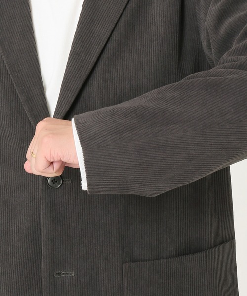 JOURNAL STANDARD relume（ジャーナルスタンダード　レリューム）の「TECH コーデュロイ WASHABLE ジャケット（テーラードジャケット・メンズ・ブラック/ブラウン/グレー・S/M/L）」の13枚目の写真