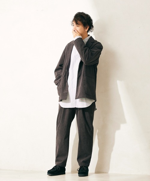 JOURNAL STANDARD relume（ジャーナルスタンダード　レリューム）の「TECH コーデュロイ WASHABLE ジャケット（テーラードジャケット・メンズ・ブラック/ブラウン/グレー・S/M/L）」の18枚目の写真