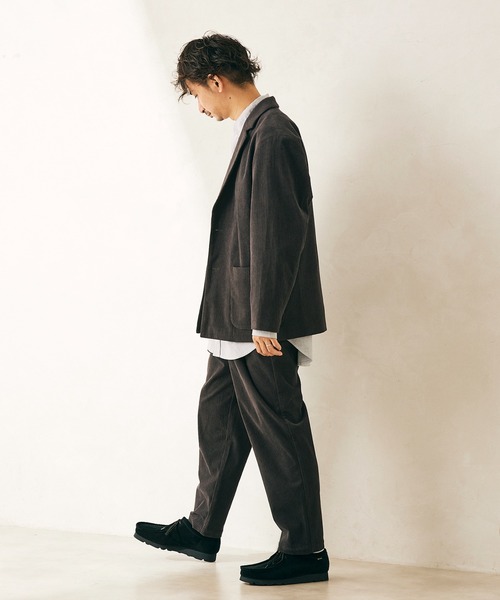 JOURNAL STANDARD relume（ジャーナルスタンダード　レリューム）の「TECH コーデュロイ WASHABLE ジャケット（テーラードジャケット・メンズ・ブラック/ブラウン/グレー・S/M/L）」の8枚目の写真
