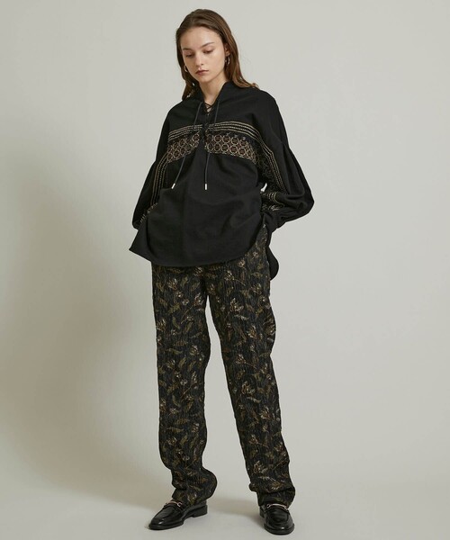 EBONY(エボニー)の「【EBONY(エボニー)】レースアップブラウス E21AW/T-01(シャツ/ブラウス・レディース・ブラック/ベージュ・2)」の15枚目の写真