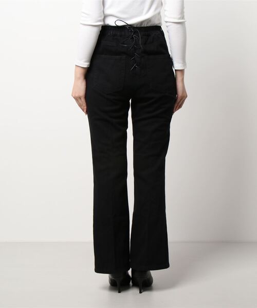 one after another NICE CLAUP（ワンアフターアナザーナイスクラップ）の「バックレースアップフレアデニム（デニムパンツ・レディース・ケミカルウォッシュ/インディゴブルー/その他1・MEDIUM/SMALL）」の5枚目の写真