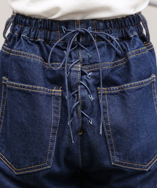 one after another NICE CLAUP（ワンアフターアナザーナイスクラップ）の「バックレースアップフレアデニム（デニムパンツ・レディース・ケミカルウォッシュ/インディゴブルー/その他1・MEDIUM/SMALL）」の13枚目の写真